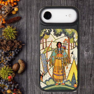 Vintage Embroidered Look Native American Girl iPhone 17 Air Case