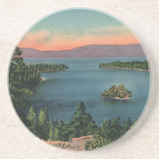Vintage Emerald Bay Lake Tahoe Coaster (Front)