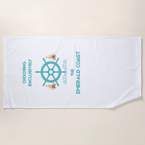 Vintage Emerald Coast Sardinia Luxury Resort Beach Towel