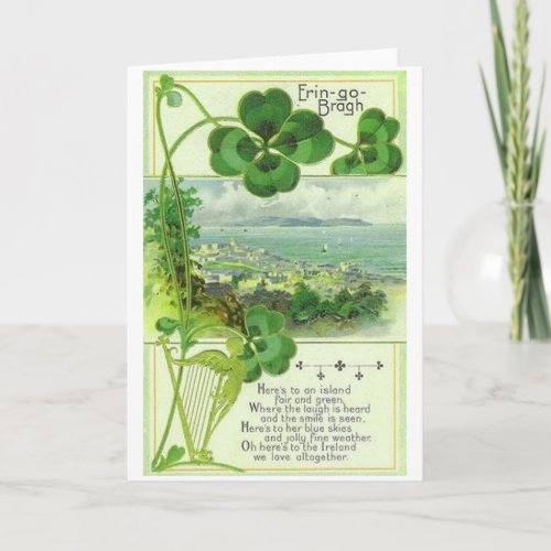 Vintage Emerald Isle St Patricks Day Card