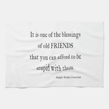 Vintage Emerson Friendship Blessing Quote Kitchen Towel by Coolvintagequotes at Zazzle