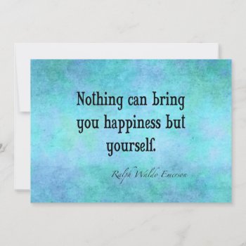 Vintage Emerson Happiness Inspirational Quote Blue by Coolvintagequotes at Zazzle