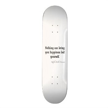 Vintage Emerson Happiness Inspirational Quote Skateboard Deck by Coolvintagequotes at Zazzle
