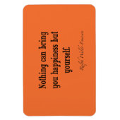 Vintage Emerson Happiness Quote Nectarine Orange Magnet (Vertical)