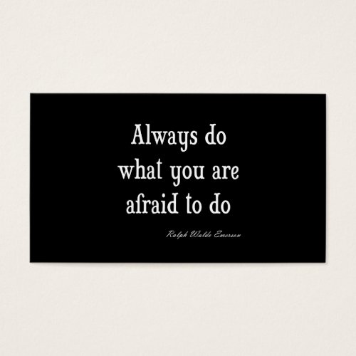 Vintage Emerson Inspirational Courage Quote Business Cards