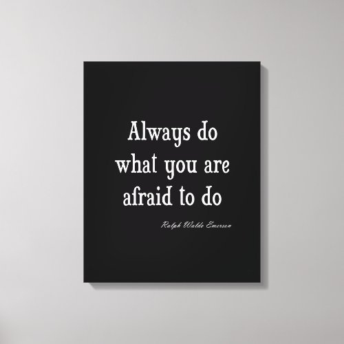 Vintage Emerson Inspirational Courage Quote Canvas Print