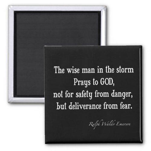 Vintage Emerson Inspirational Courage Quote Magnet