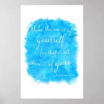 Vintage Emerson Inspirational Courage Quote Poster by Coolvintagequotes at Zazzle