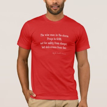Vintage Emerson Inspirational Courage Quote T-shirt by Coolvintagequotes at Zazzle