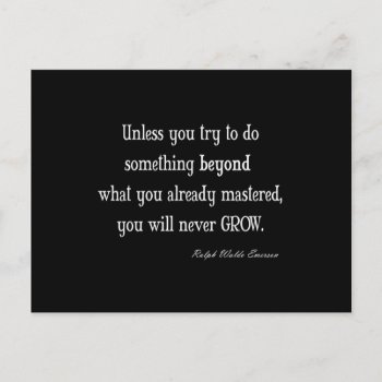 Vintage Emerson Inspirational Growth Mastery Quote Postcard by Coolvintagequotes at Zazzle