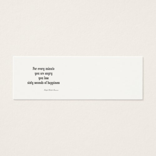 Vintage Emerson Inspirational Happiness Quote Business Cards