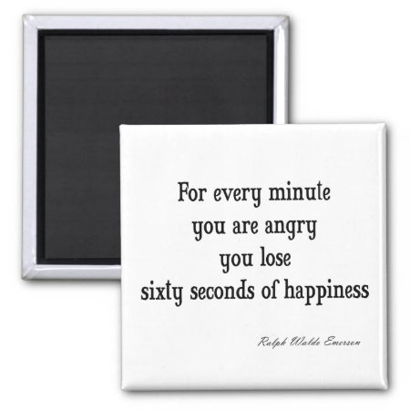 Vintage Emerson Inspirational Happiness Quote Magnet