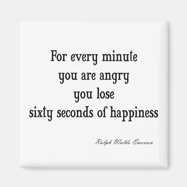 Vintage Emerson Inspirational Happiness Quote Magnet (Front)