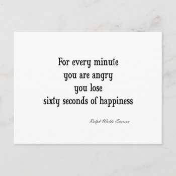Vintage Emerson Inspirational Happiness Quote Postcard by Coolvintagequotes at Zazzle