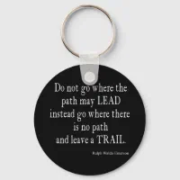 Vintage Emerson Inspirational Leadership Quote Keychain