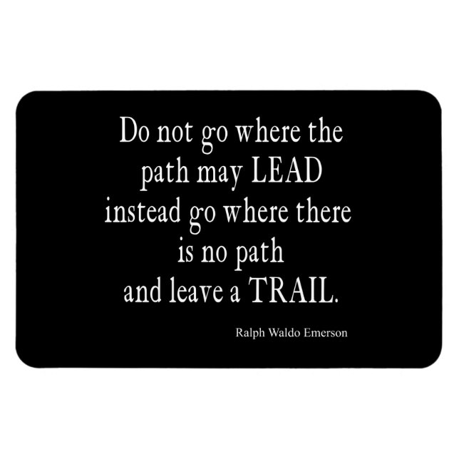 Vintage Emerson Inspirational Leadership Quote Magnet (Horizontal)