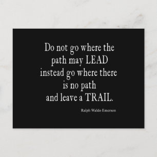 Vintage Emerson Inspirational Leadership Quote Postcard
