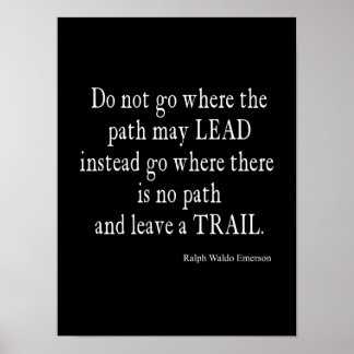 Vintage Emerson Inspirational Leadership Quote Poster