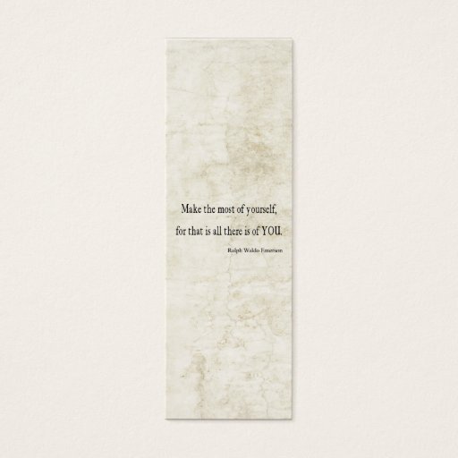 Customizable Vintage Emerson Inspirational Quote Business Card Templates
