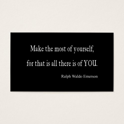Vintage Emerson Inspirational Quote - Customizable Business Cards