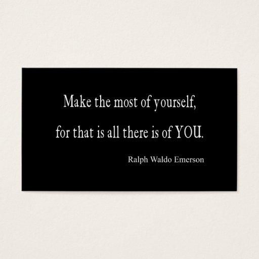 Customizable Vintage Emerson Inspirational Quote - Customizable Business Cards