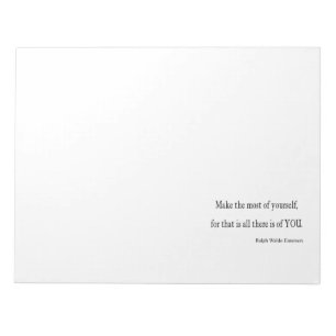 Vintage Emerson Inspirational Quote - Customizable Notepad