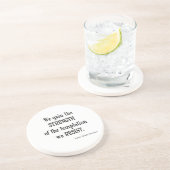 Vintage Emerson Inspirational Strength Quote Drink Coaster (Side)