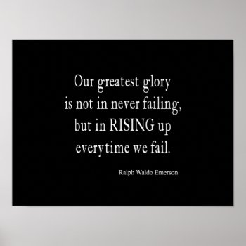 Vintage Emerson Overcoming Failure Quote Poster by Coolvintagequotes at Zazzle