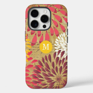Vintage Emphera Modern Flower Monogram iPhone 5 16 Pro Case