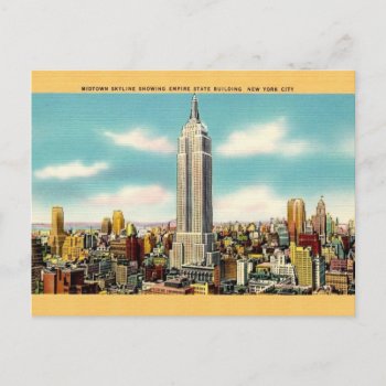 Vintage Empire State Building New York Postcard by RetroMagicShop at Zazzle