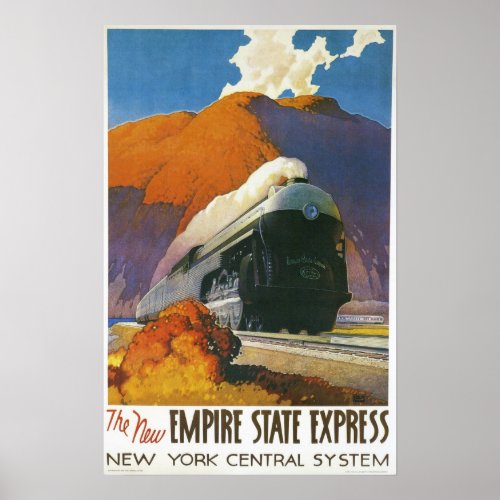 Vintage Empire State Express Locomotive Print