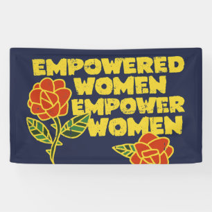 Vintage Empowered Women Empower Women Feminist Art Banner