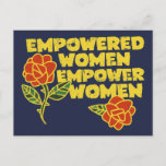 Vintage Empowered Women Empower Women Feminist Art Holiday Postcard