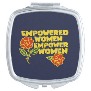Vintage Empowered Women Empower Women Retro Femini Compact Mirror