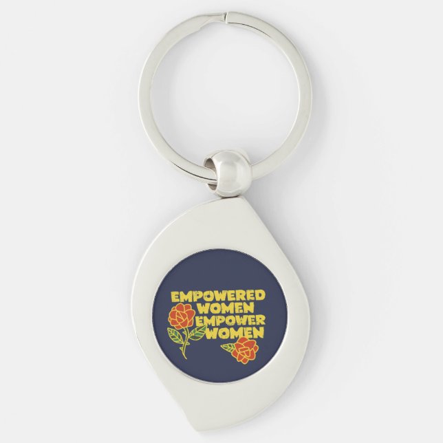 Vintage Empowered Women Empower Women Retro Femini Keychain (Front)