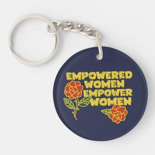 Vintage Empowered Women Empower Women Retro  Keychain