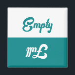 Vintage Empty or Full dishwasher Magnet<br><div class="desc">A series of practical reversible kitchen magnet. Flip them over to indicate if the dishwasher is full or empty,  or clean or dirty. Fully customizable colors.</div>