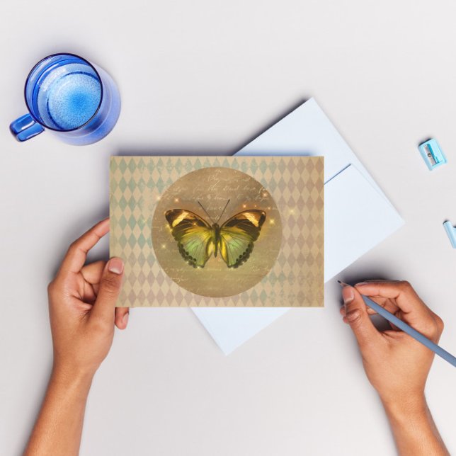 Vintage Enchanted Butterfly  Card (Creator Uploaded)