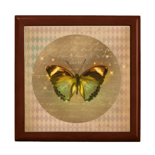 Vintage Enchanted Butterfly  Jewelry Box