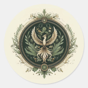 Vintage Enchanted Forest Classic Round Sticker