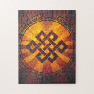 Vintage Endless Knot Print Jigsaw Puzzle