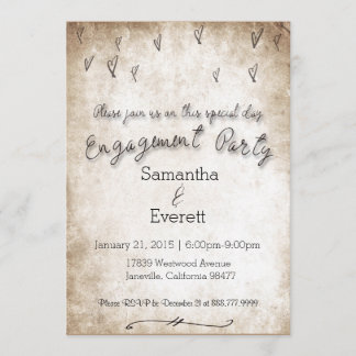 Vintage Engagement Party Invitation