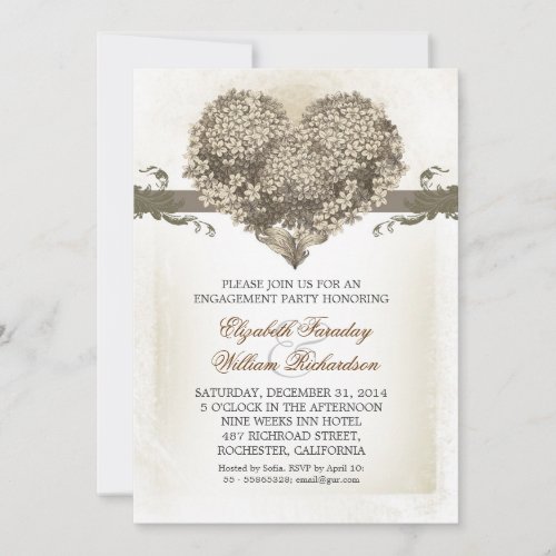 vintage engagement party invitations