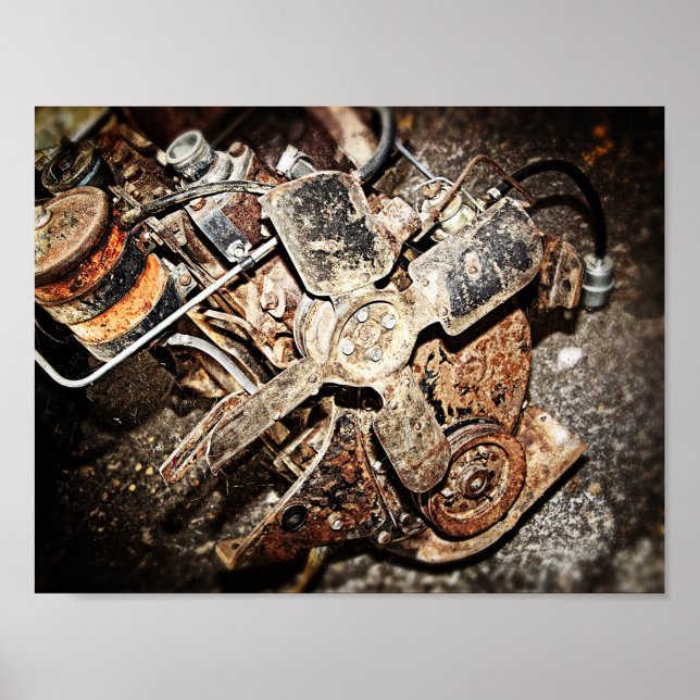 Vintage Engine Poster (Front)