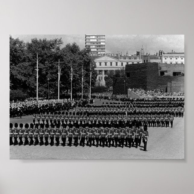Vintage England Guards marching in slow time Poster (Front)