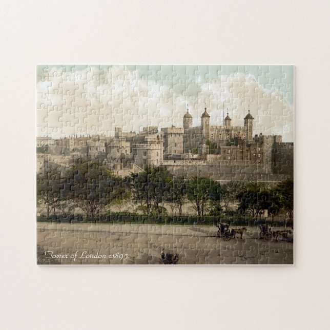Vintage England jigsaw, Tower of London Jigsaw Puzzle (Horizontal)