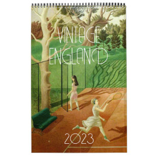 Vintage England Landscape, Retro Calendar