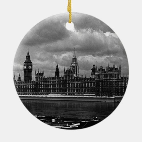 Vintage England London parliament houses 70s Ceramic Ornament