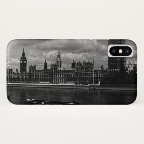Vintage England London parliament houses iPhone XS Case