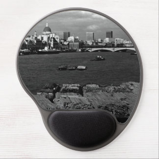 Vintage England London Thames river skyline city Gel Mouse Pad
